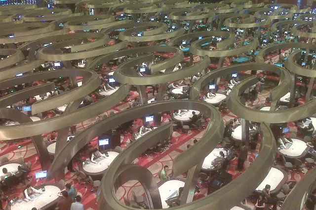 Baccarat tables at Marina Bay Sands