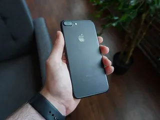 Black smartphone in a hand