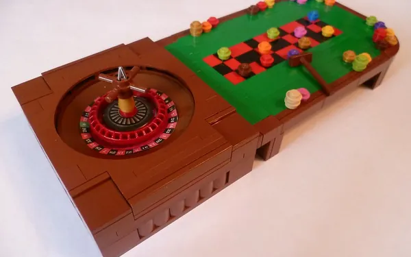 Roulette wheel in a casino