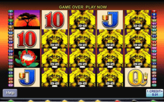 50 Lions slot screen